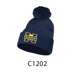 Tuques  avec pompon  brodée C1202